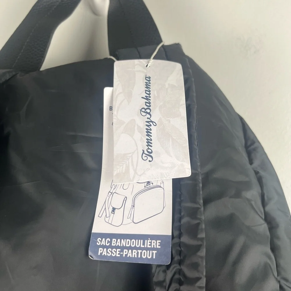 New TOMMY BAHAMA Puff Backpack black